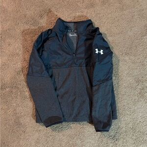 Under Armour youth XL Black and Charcoal 3/4 zip coldgear jacket